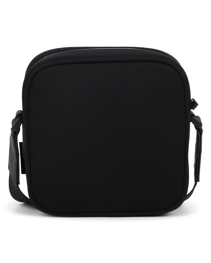 crossbody bag embossed face - black-09b