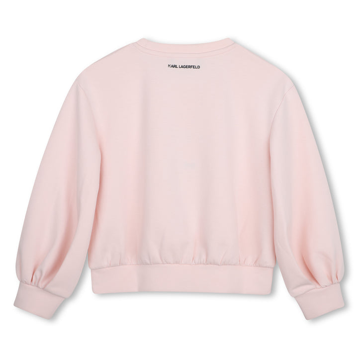 top l/s car graphic logo tulle sweatshirt - Pink