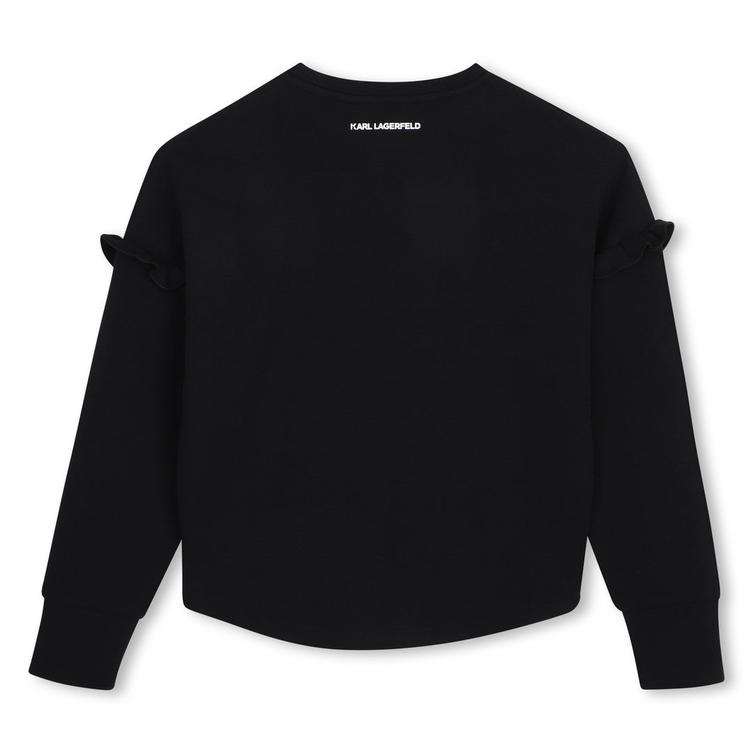 top l/s pearl logo ruffle - black-09b