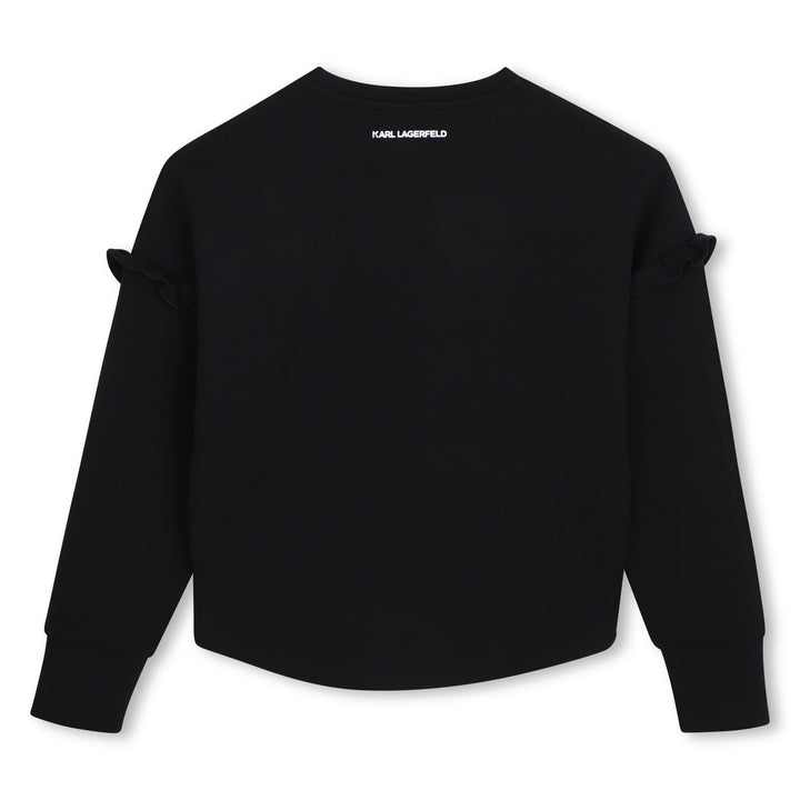 top l/s pearl logo ruffle - black-09b