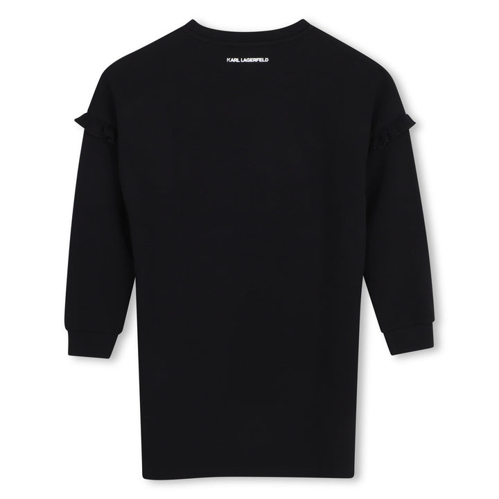 dress cat graphic logo ruffle sweat - black-09b