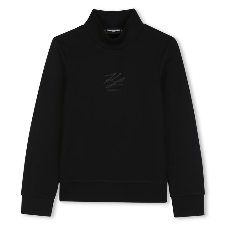 tee l/s autograph logo mockneck - black-09b