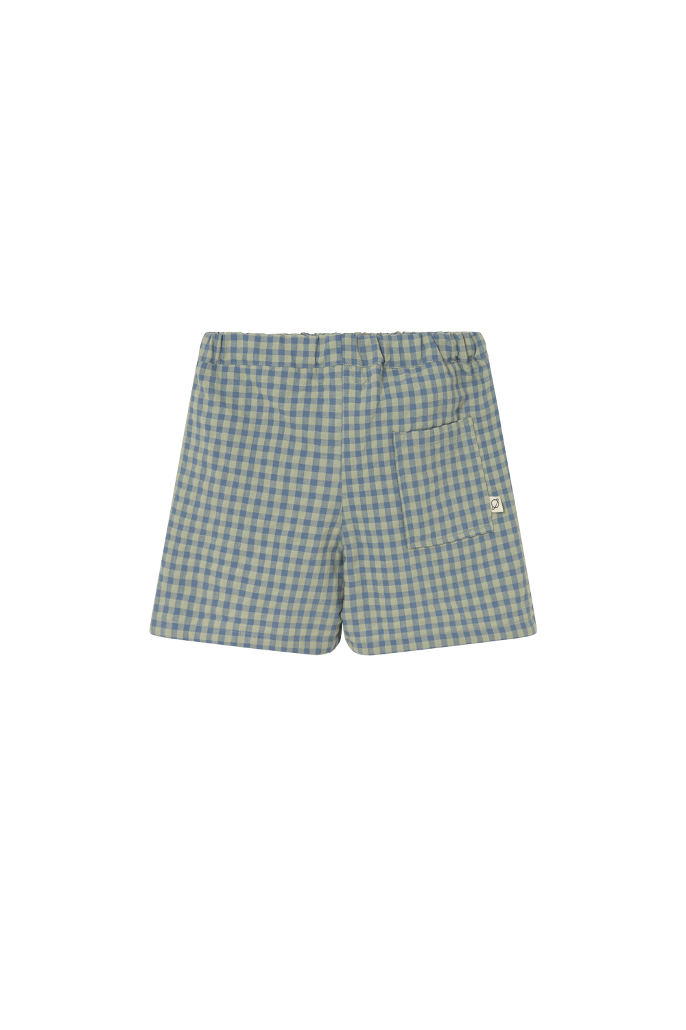 set outfit checkered shirt and shorts - blue