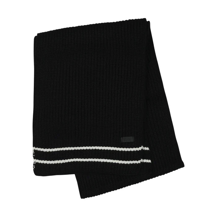 scarf striped edge - black/white-9