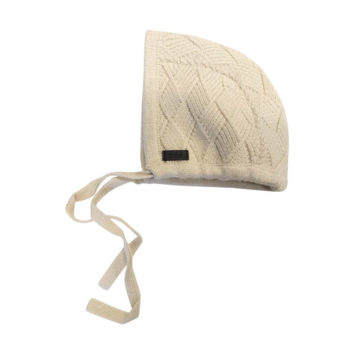 bonnet basket weave - cream