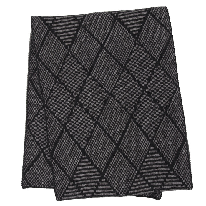 scarf diagonal weave - black-9
