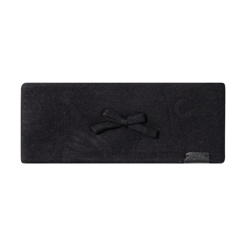 headwrap knit bow - black-9