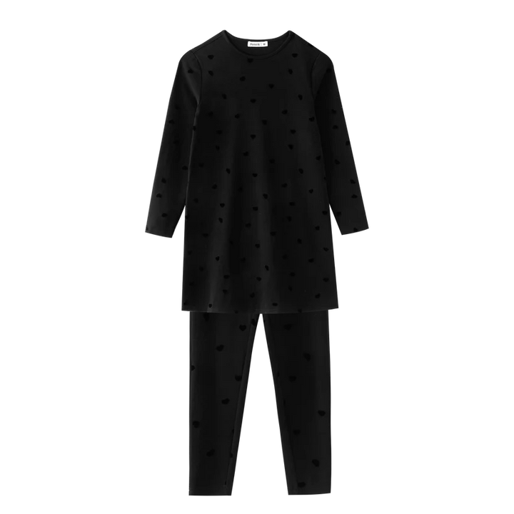 nightshirt heart - black