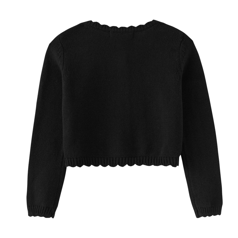 cardigan button front - black