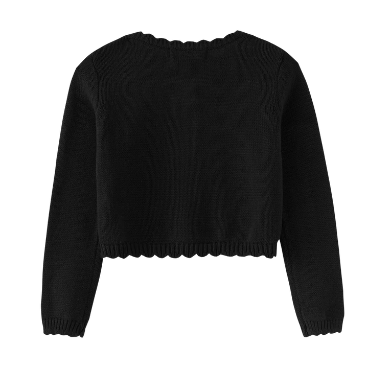 cardigan button front - black