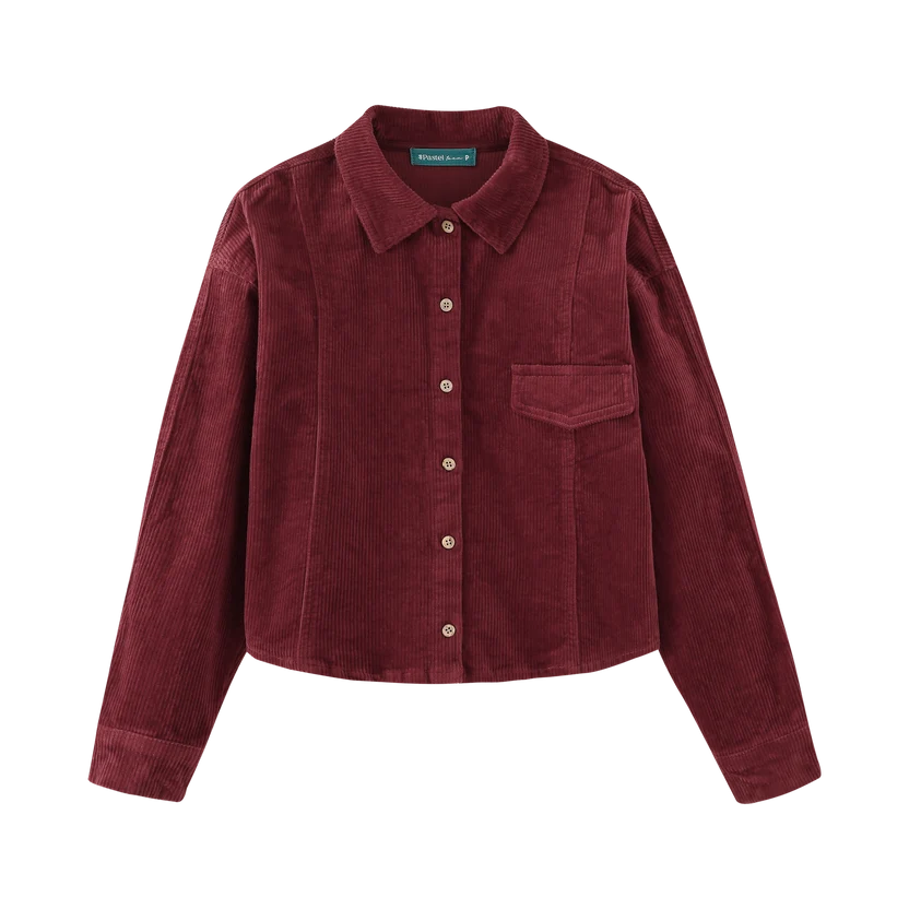 shirt l/s corduroy - sherbert