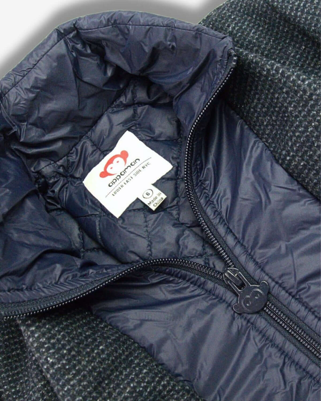 coat city over wool checkered - checkered ink