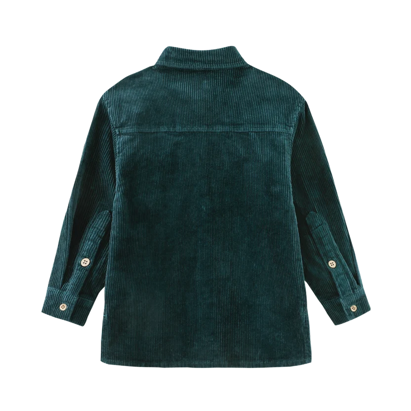 shirt l/s corduroy - teal