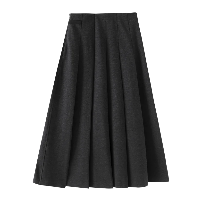 skirt with side strap - grey