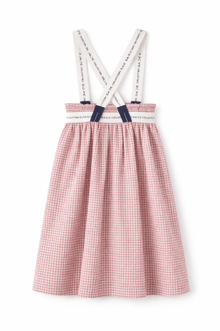 dress gingham jumper - pink