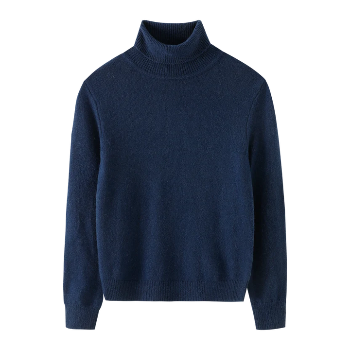 top l/s wool turtleneck - royal blue