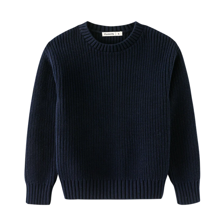 top l/s knit crewneck - navy