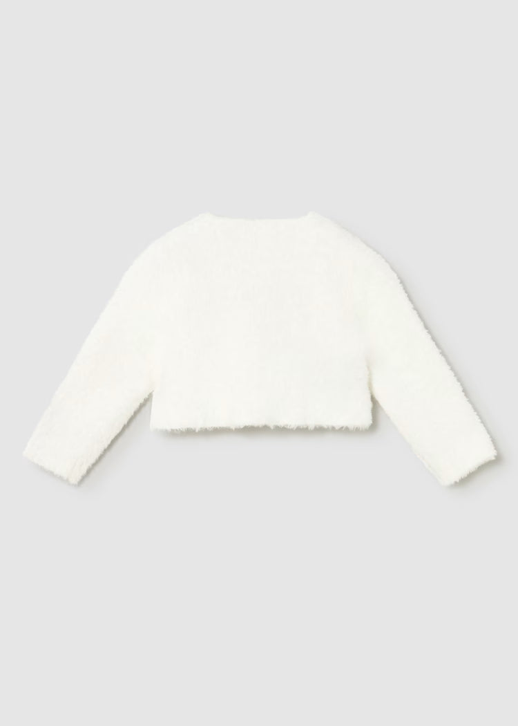 cardigan mohair cropped - natural-065