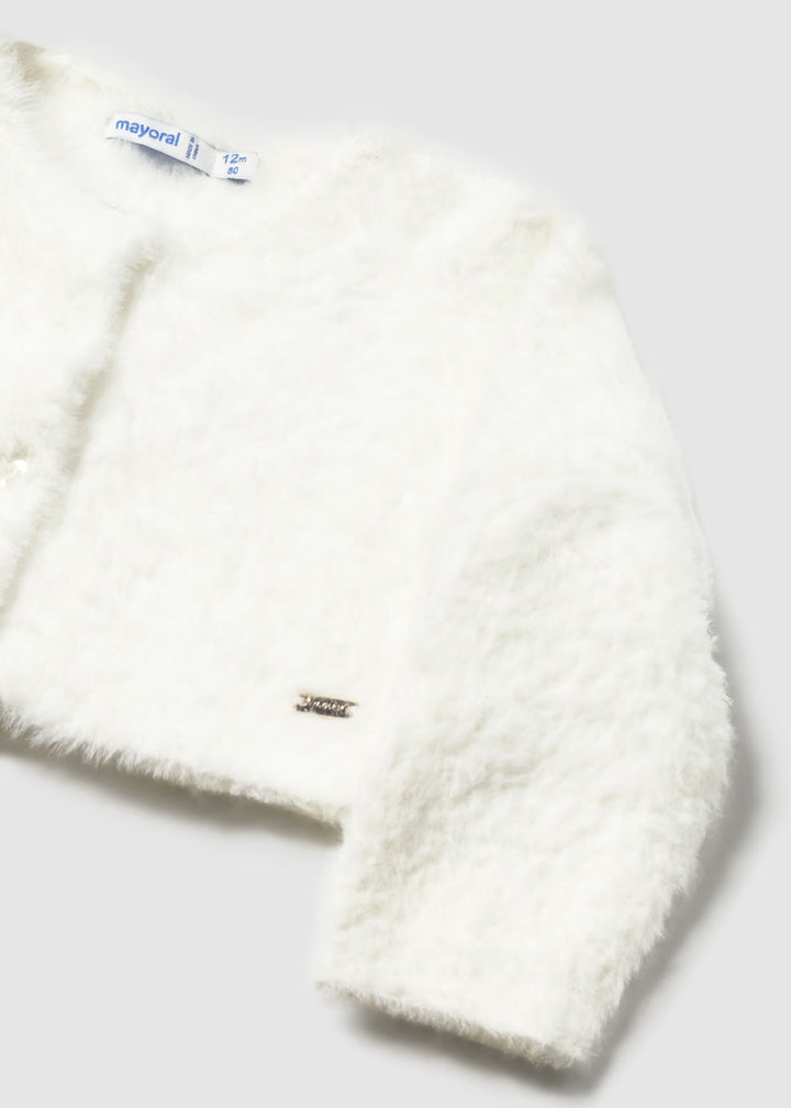 cardigan mohair cropped - natural-065