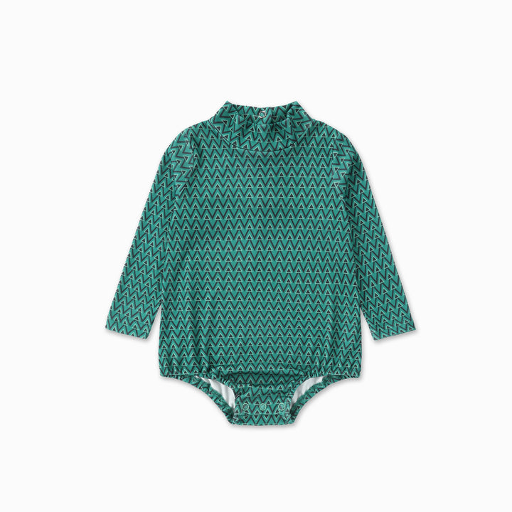 one piece soft corduroy long romper and geometric onesie - black