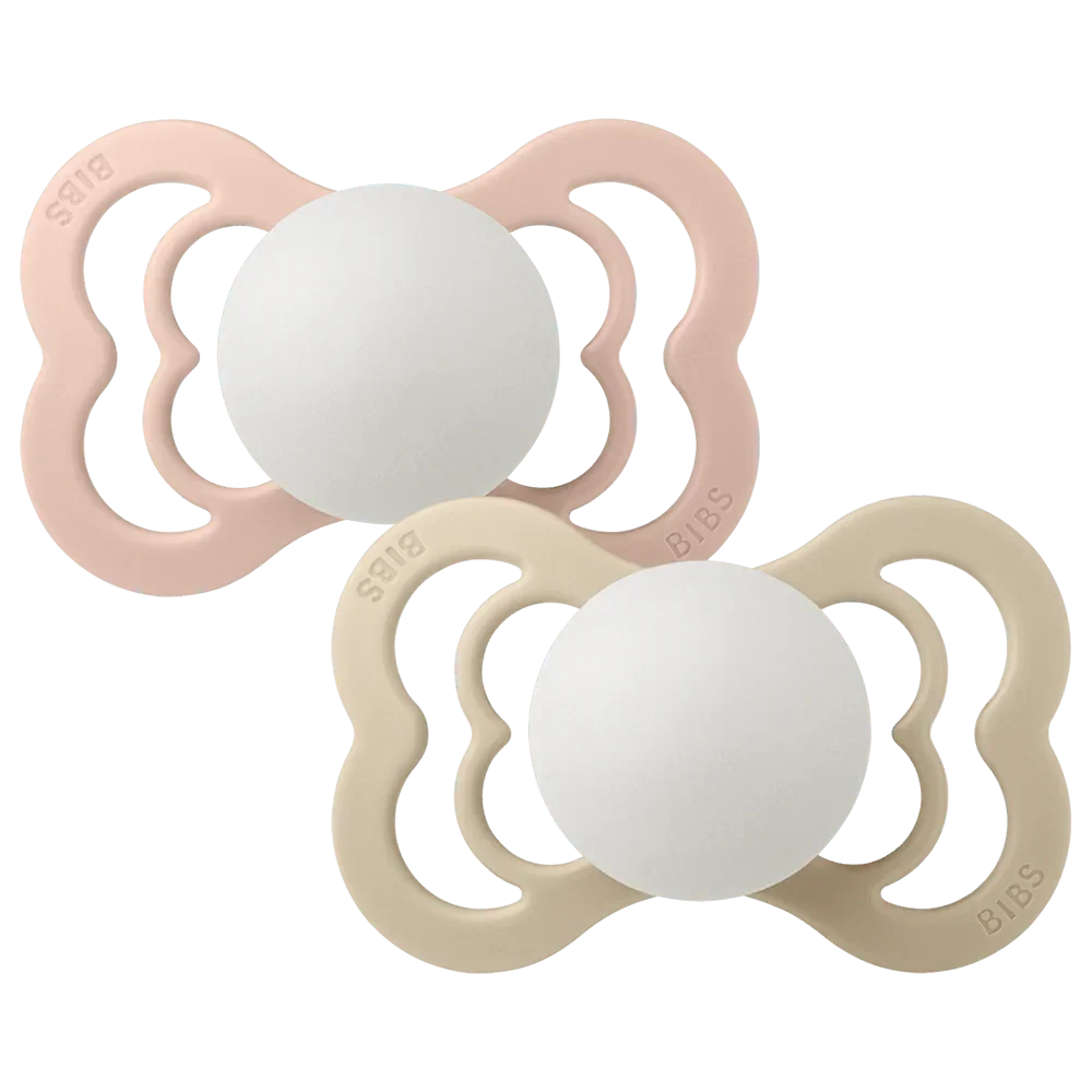 pacifier supreme silicone pack of 2 - blush/vanilla glow
