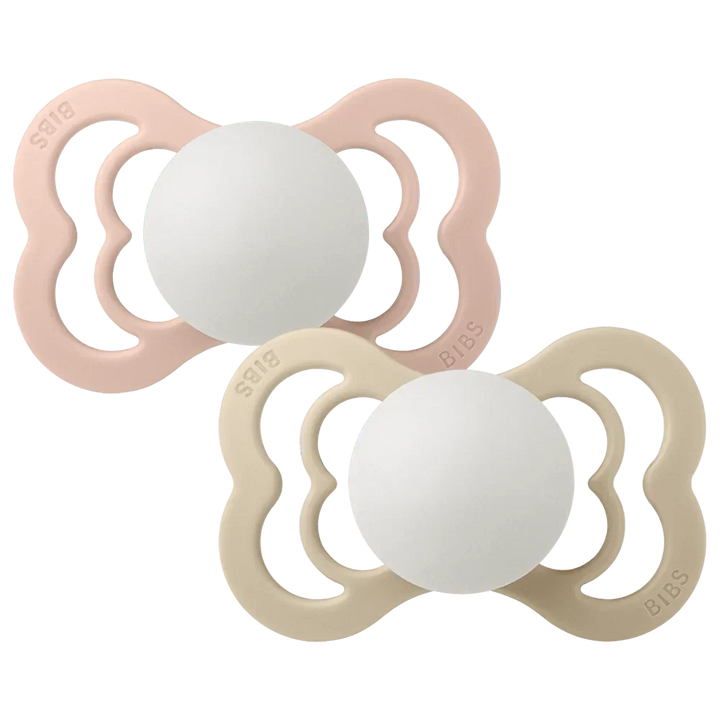 pacifier supreme silicone pack of 2 - blush/vanilla glow