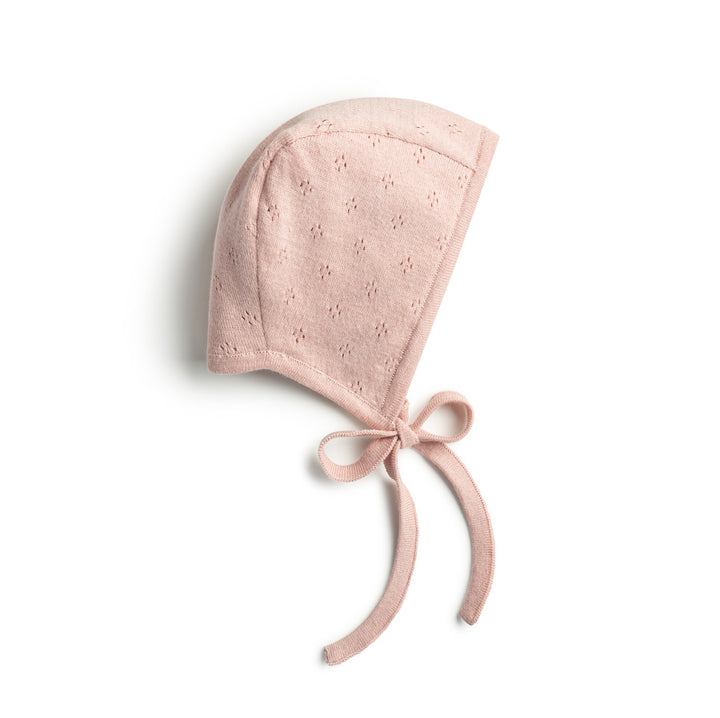 bonnet pointelle knit - blush