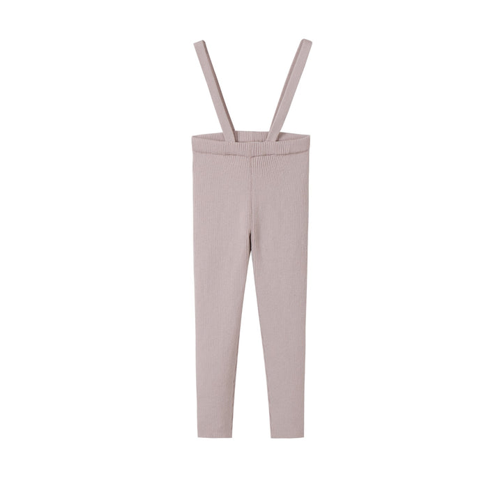 one piece knit suspender - mauve