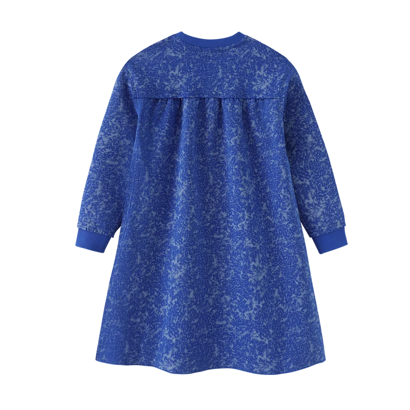 dress high waisted drop shoulder - royal blue