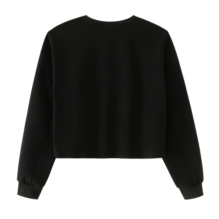 top l/s heart sweatshirt - black