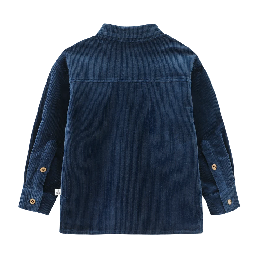 shirt l/s corduroy - royal blue