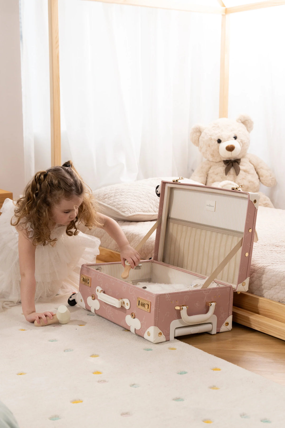 suitcase carry on vegan leather - ballerina