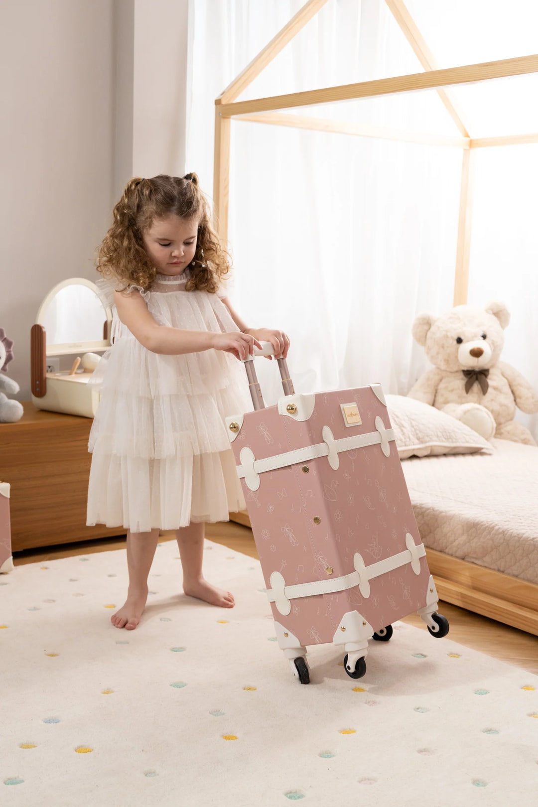 suitcase carry on vegan leather - ballerina