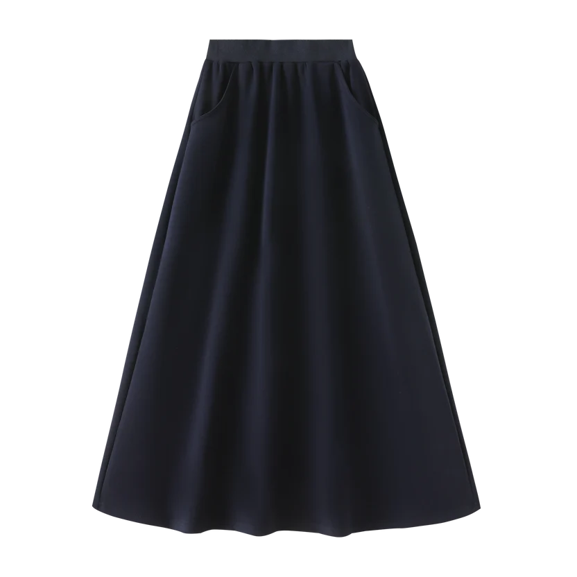 skirt ponte with pockets - navy