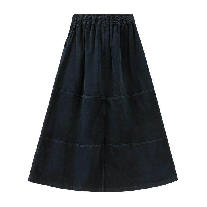 skirt corduroy with tie - navy