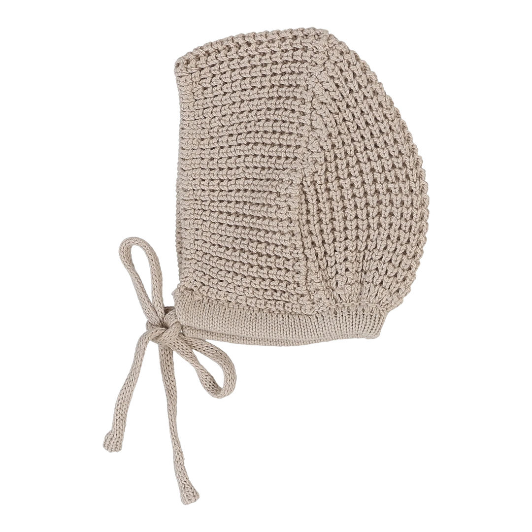 bonnet chunky knit - oat