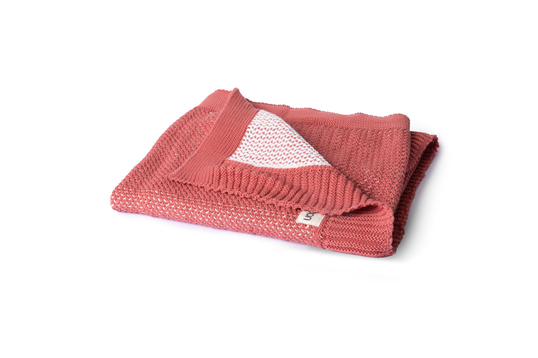 blanket classic knit - red/51p