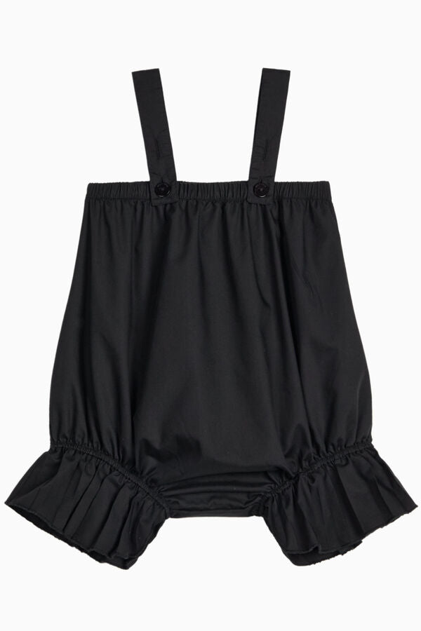 one piece woven bubble romper - ash-81