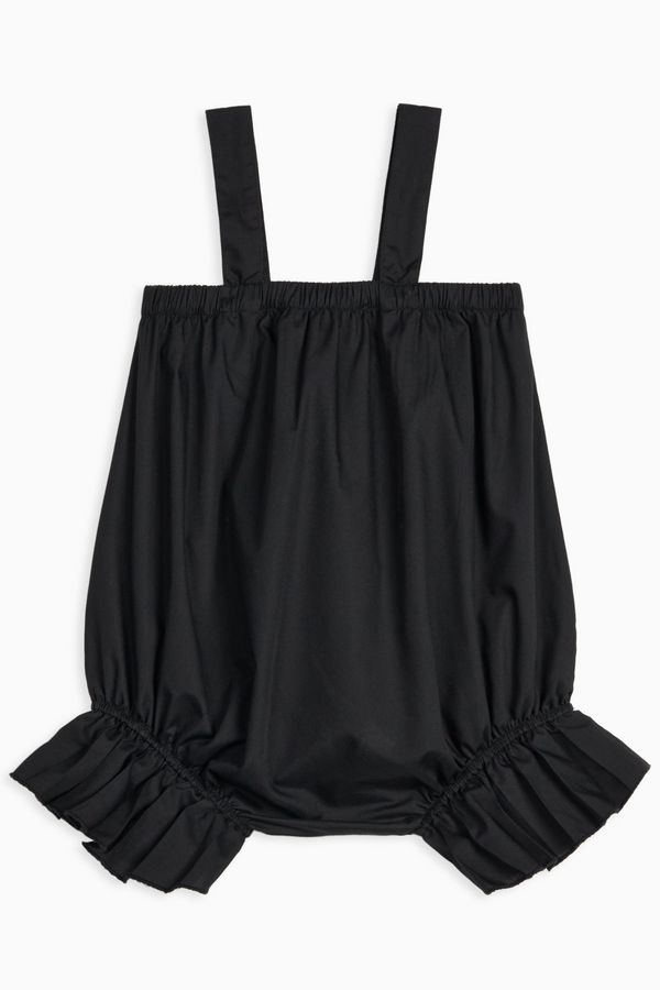 one piece woven bubble romper - ash-81