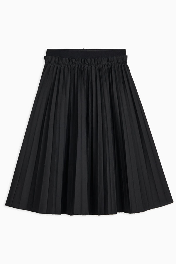 skirt pleated elastic waist - ash-81