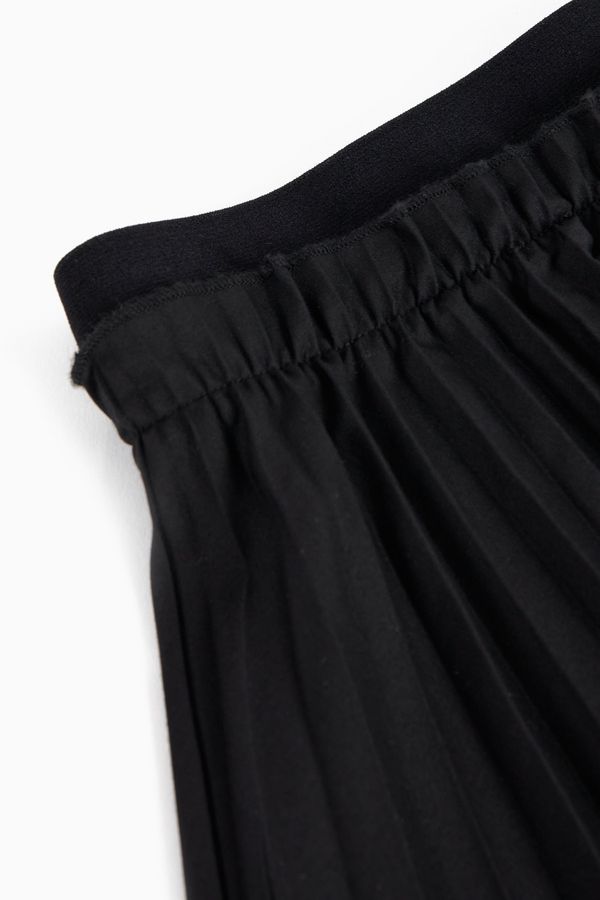 skirt pleated elastic waist - ash-81