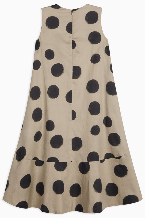 dress polka dot high low jumper - polka mocha-77