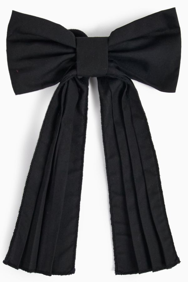 pony pleated bow - ash-81