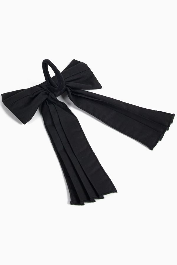 pony pleated bow - ash-81