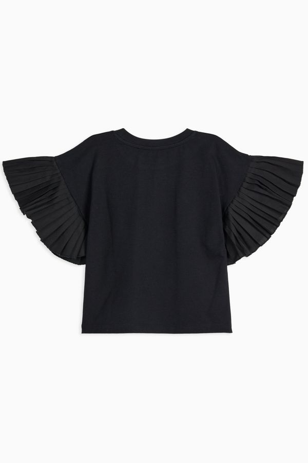 top s/s pleated flutter - ash-81