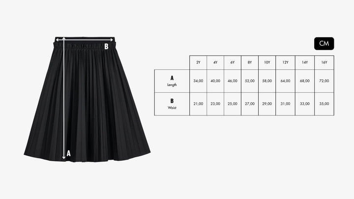 skirt pleated elastic waist - ash-81