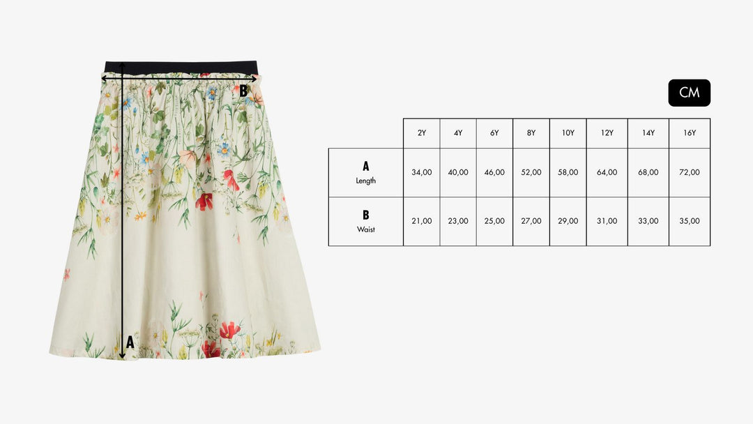 skirt pleated elastic waist - bloom-75