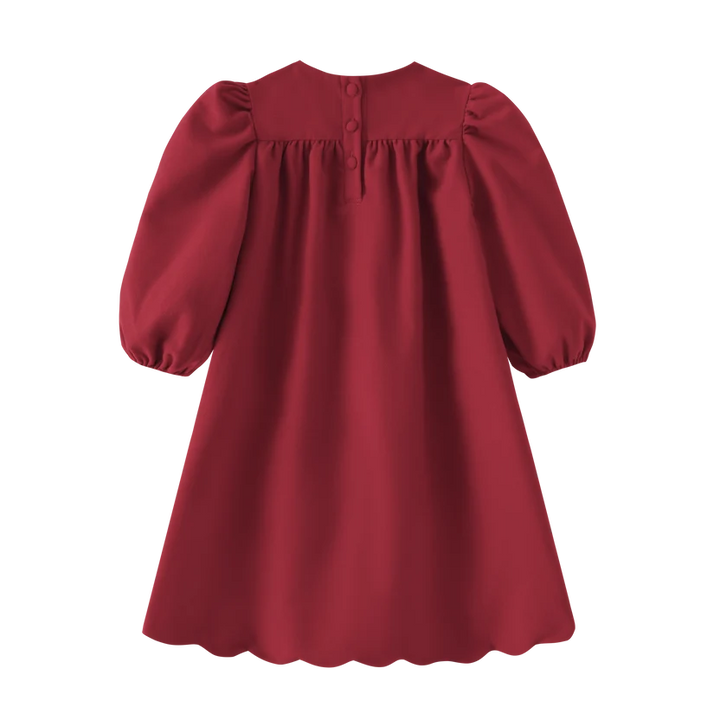 dress high waisted wool - red