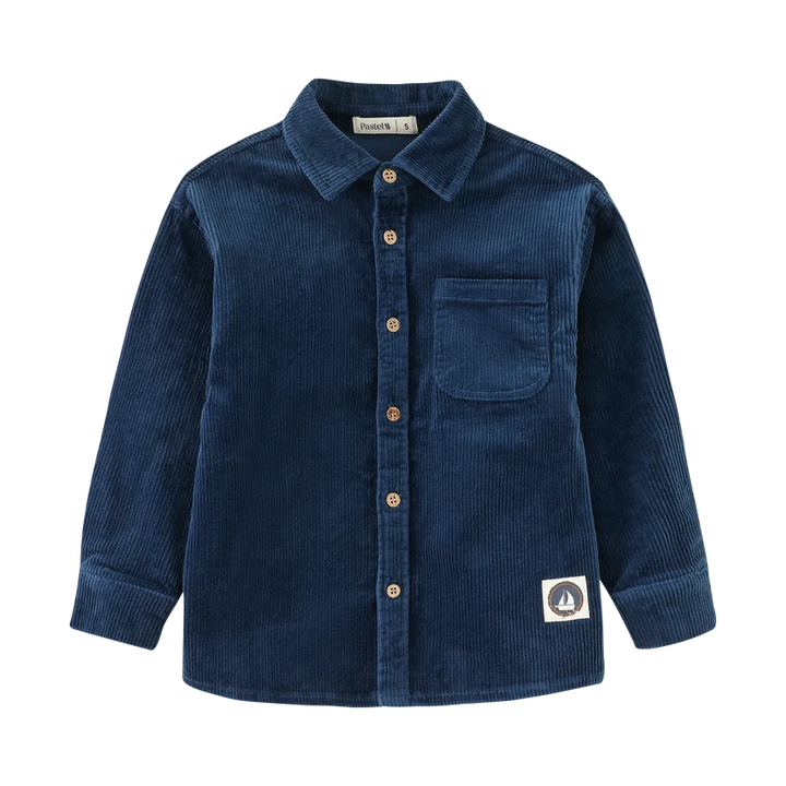 shirt l/s corduroy - royal blue