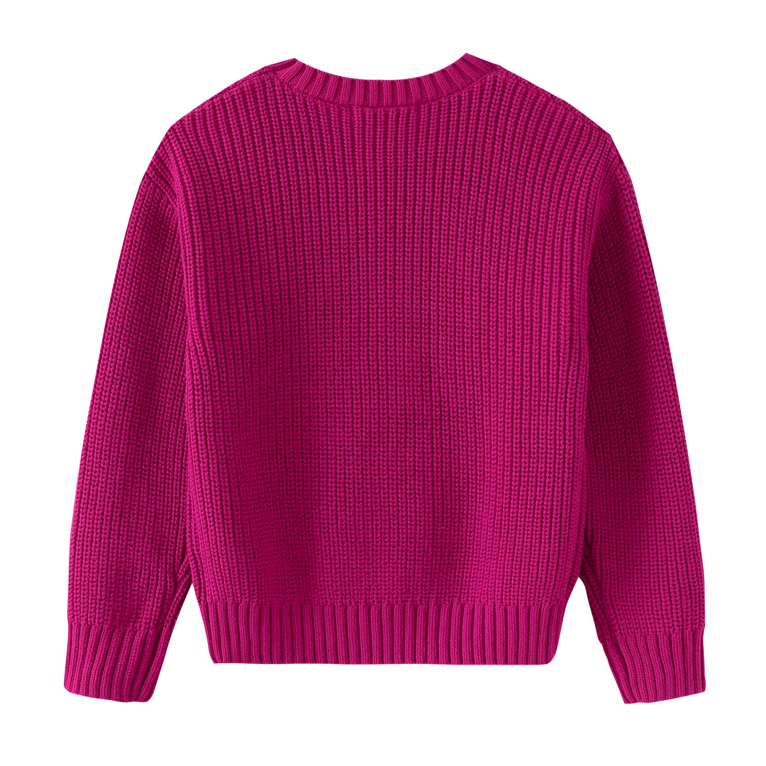 top l/s knit crewneck - pink